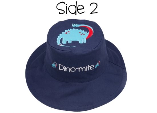Καπέλο Διπλής Όψης UPF 50+ – Δεινόσαυρος (Cotton) - FlapJackKids