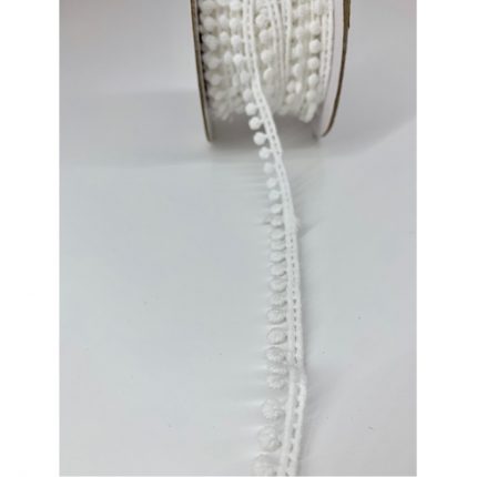 Pom Pon Λευκό 1cm x 10Υ, Α151