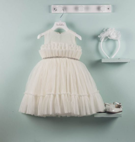 Βαπτιστικό φορεματάκι για κορίτσι Adele 9501, Bambolino