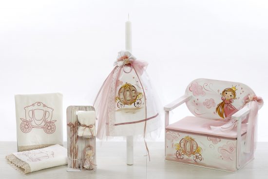 Σετ Βάπτισης για κορίτσι Fairytale Princess Bench ΣΚΒ-2124, Bellissimo