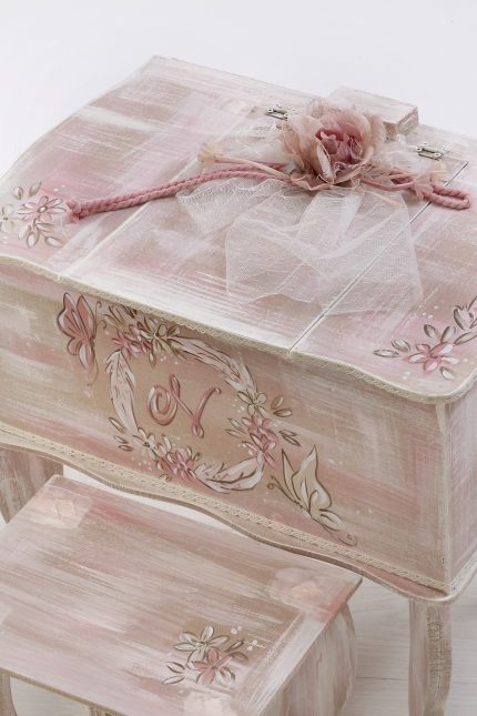 Σετ Βάπτισης για κορίτσι Romantic Heart Desk ΣΚΒ-2129, Bellissimo