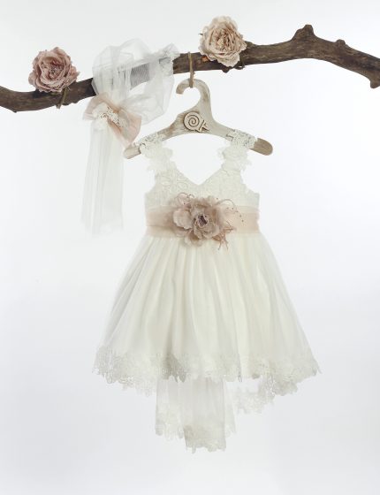 Βαπτιστικό φορεματάκι για κορίτσι Λευκό Φ-580, Lollipop