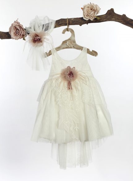 Βαπτιστικό φορεματάκι για κορίτσι Λευκό Φ-583, Lollipop