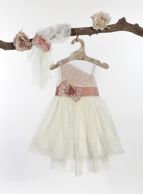 Βαπτιστικό φορεματάκι για κορίτσι Ιβουάρ-Σάπιο Μήλο Φ-592, Lollipop