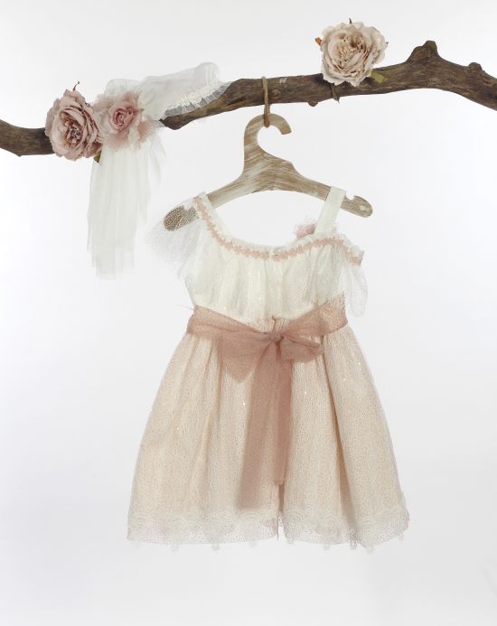 Βαπτιστικό φορεματάκι για κορίτσι Ιβουάρ-Σάπιο Μήλο Φ-593, Lollipop