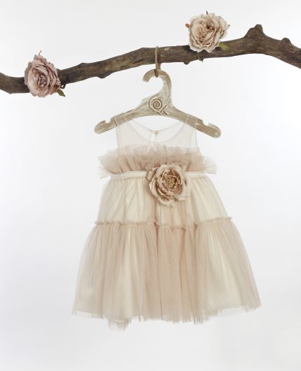 Βαπτιστικό φορεματάκι για κορίτσι Ιβουάρ-Σομόν Φ-596, Lollipop