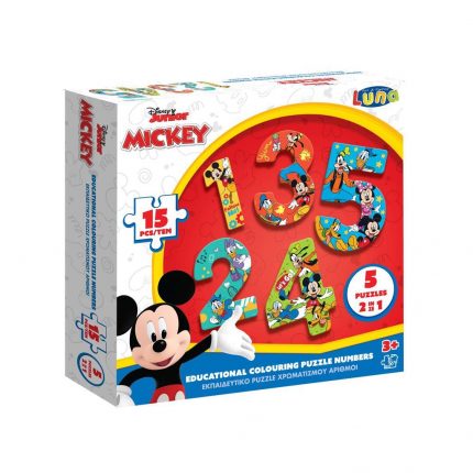 Puzzle Αριθμοί 1-5 Mickey 5205698531569 Luna