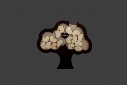 Ευχολόγιο Ξύλινο Δέντρο με Καρδιές AA701790