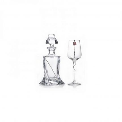 Ποτήρι Κρασιού ή Σαμπάνιας με Ασημί Λεπτομέρειες 4625