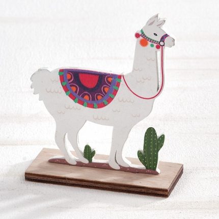 Ξύλινο Διακοσμητικό Llama σε Βάση 18Χ113 (10x4,1x11cm)