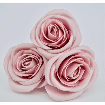 Ροζ Αντικε Λουλούδι 8cm Μπουκέτο 3τμχ | Λ12