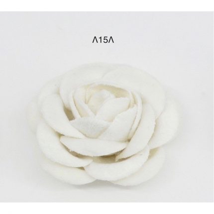 Λευκό Λουλουδάκι Βελούδινο 5cm Συσκευασία 4τμχ | Λ15Λ