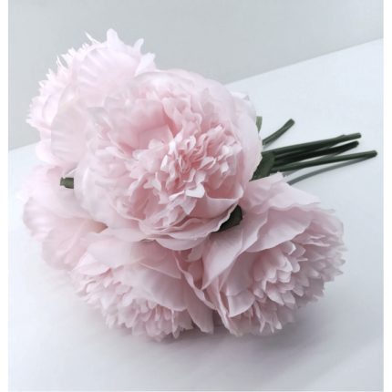 Ροζ Πεονια σε Μπουκέτο 5τμχ | 10cm | Λ34