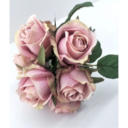 Old Pink Τριαντάφυλλα σε Μπουκέτο 7τμχ | 7cm | Λ39
