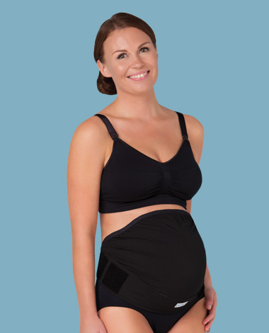 Ρυθμιζόμενη Ζώνη Υποστήριξης Εγκυμοσύνης με Velcro Μαύρο - Carriwell