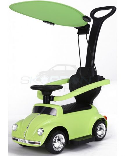 Περπατούρα Αυτοκινητάκι 6Volt Skorpion Με Λαβή Γονέα Και Τέντα VW Beetle Πράσινο- 5244018, Skorpion Wheels
