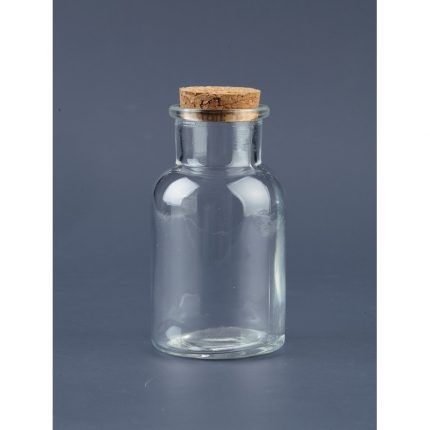 Μπουκάλι Γυάλινο Διάφανο με Φελλό (5,5x10cm) - YS7065-125