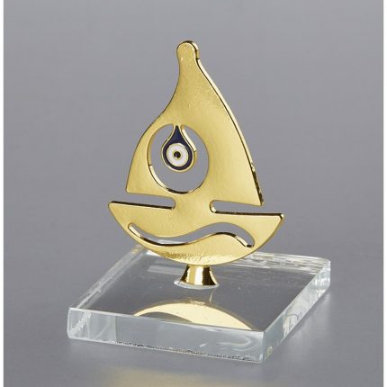 Καραβάκι με Μάτι, Χρυσό (7x4,5cm) | NU1908