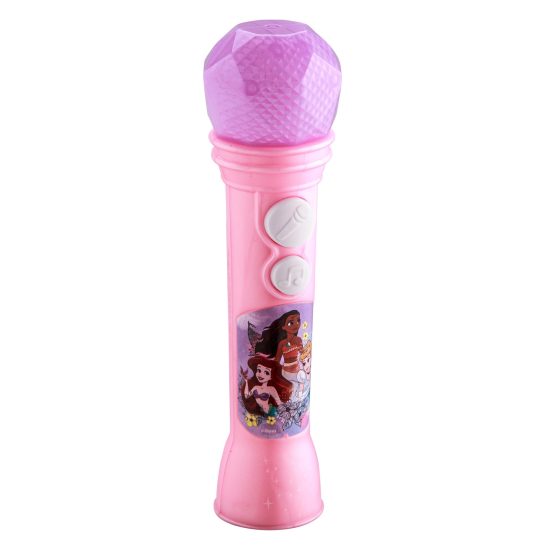 Disney Princess Ασύρματο Μικρόφωνο Karaoke με Ενσωματωμένη Μουσική, Φωτισμό, Sound Effects (Ροζ) 3+ - eKids