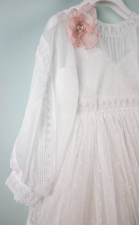 Βαπτιστικό φορεματάκι για κορίτσι Ιβουάρ Penny 9555, Bambolino