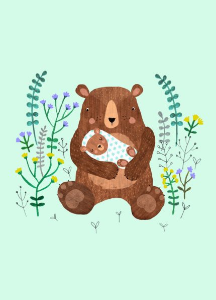 Ευχετήρια Κάρτα Baby Bear - Petit Monkey