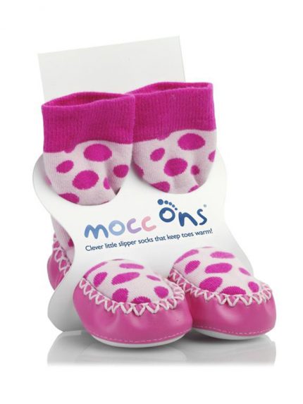 Mocc Ons Ροζ Πουά - Socks Ons