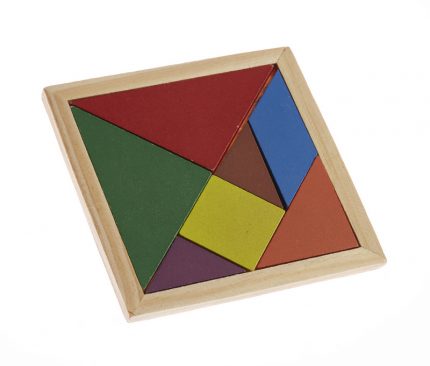 Ξύλινο Πάζλ με Γεωμετρικά Σχήματα (11x11cm) - ΝΚ335