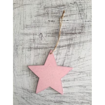 Ξύλινο Αστέρι Ροζ ( 12cm ) | ΤΡ30Ρ