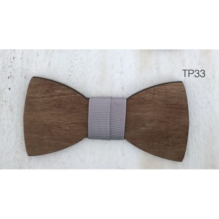 Ξύλινο Παπιγιόν με Κορδέλα ( 4.5 x 10 ) | ΤΡ33