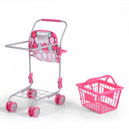 Καρότσι Supermarket Κούκλας με Κάθισμα Shopping Cart 9328D 3800146268244 - Moni Toys