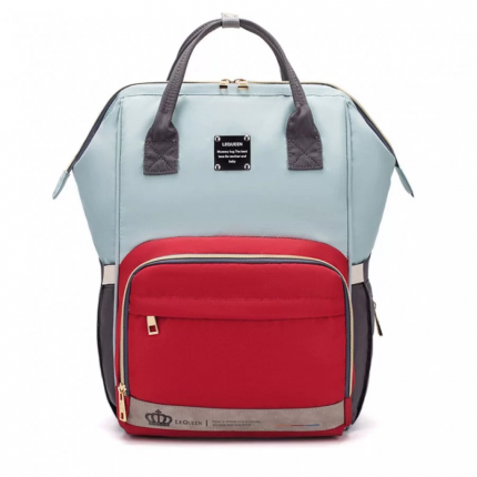 Τσάντα Πλάτης Μωρού LEQUEEN Μέντα Κόκκινο Γκρι B-251 Fiko
