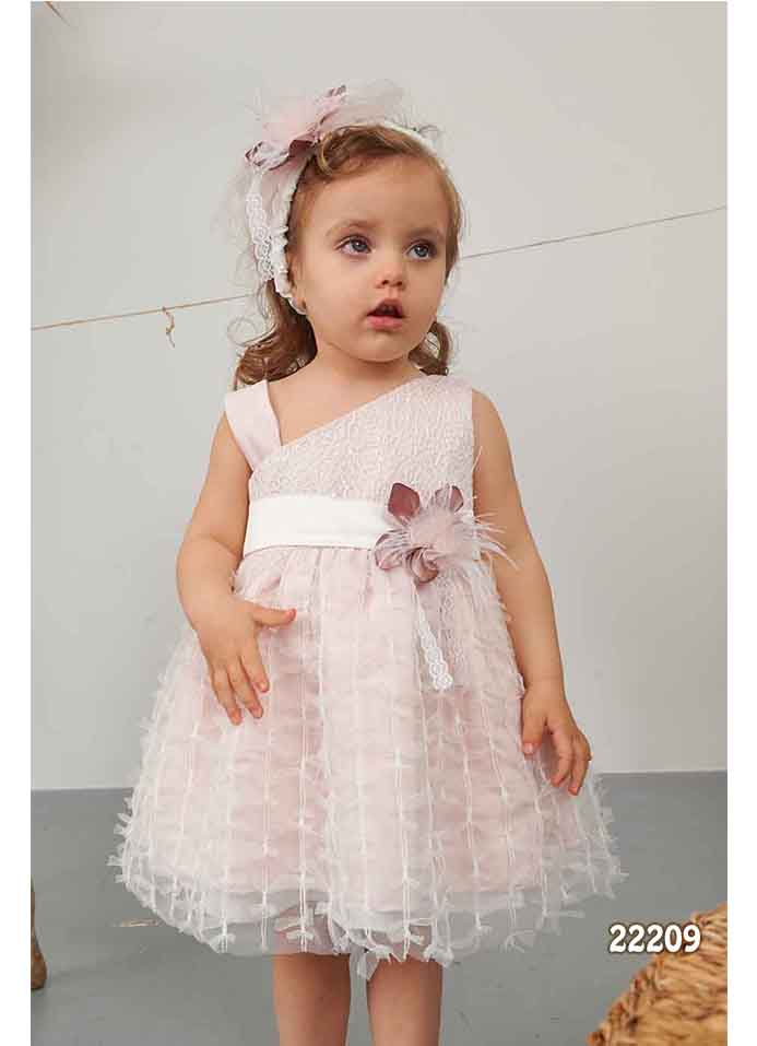 Βαπτιστικό Φορεματάκι Ροζ για κορίτσι 22209, Bonito