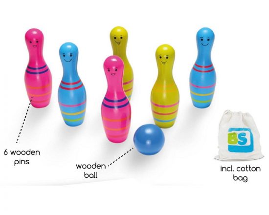 Skittles Jr – Ξύλινο bowling για παιδιά - BS Toys