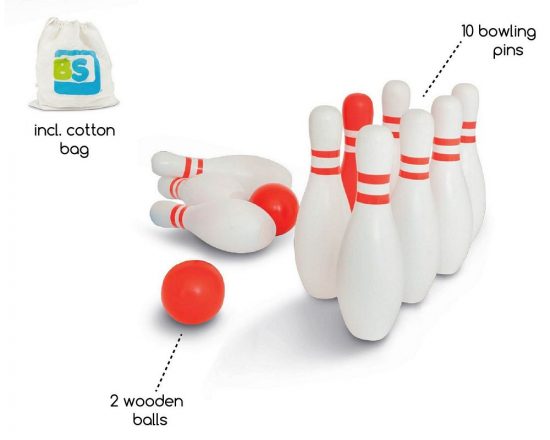 Bowling Red & White - BS Toys