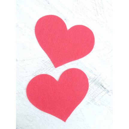 Λινή Κολαριστή Φούξια Καρδιά 10,5cm (12τμχ)