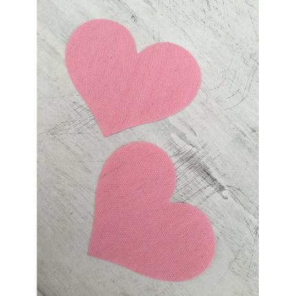 Λινή Κολαριστή Ροζ Καρδιά 10,5cm (12τμχ)