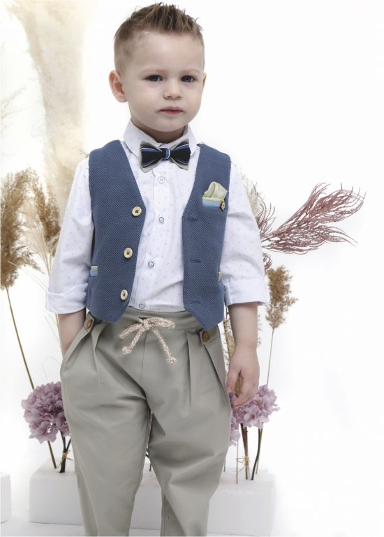 Βαπτιστικό κοστουμάκι για αγόρι Ραφ-Λευκό Α4480, Mi Chiamo