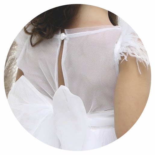 Βαπτιστικό φορεματάκι για κορίτσι Λευκό Κ4504Φ-Λ, Mi Chiamo