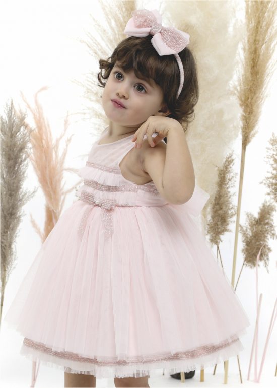Βαπτιστικό φορεματάκι για κορίτσι Ροζ Κ4507Φ-Κ, Mi Chiamo