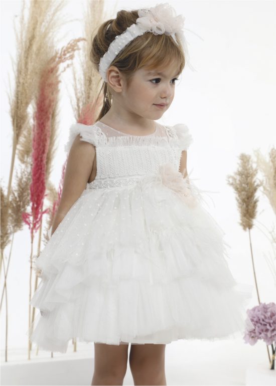 Βαπτιστικό φορεματάκι για κορίτσι Λευκό Κ4516Φ, Mi Chiamo