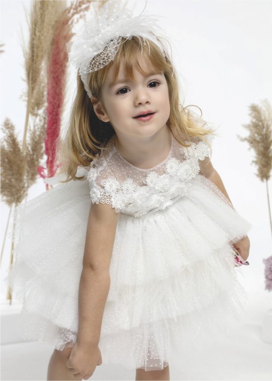 Βαπτιστικό φορεματάκι για κορίτσι Λευκό Κ4517Φ, Mi Chiamo