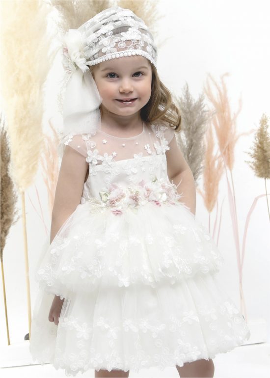 Βαπτιστικό φορεματάκι για κορίτσι Λευκό Κ4525Φ, Mi Chiamo