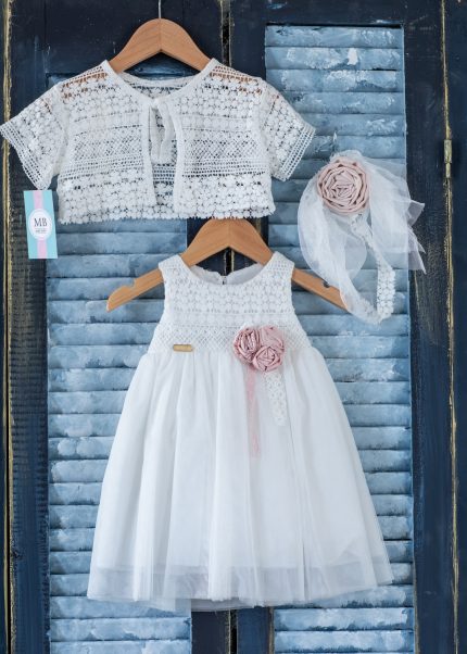 Βαπτιστικό Φορεματάκι Ιβουάρ για Κορίτσι Κ27Ε mak baby