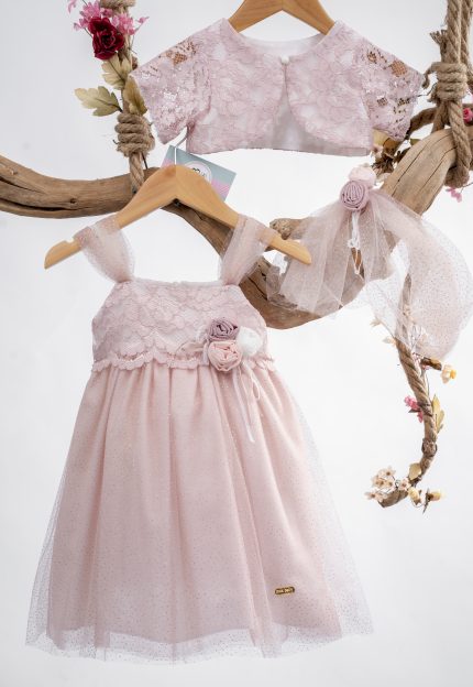 Βαπτιστικό φορεματάκι για κορίτσι Ροζ Κ45Π Mak Baby