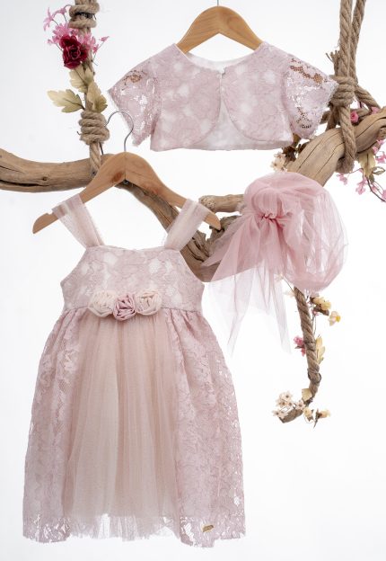 Βαπτιστικό φορεματάκι για κορίτσι Ροζ Κ46Π Mak Baby