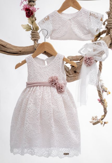 Βαπτιστικό φορεματάκι για κορίτσι Ροζ 55Π Mak Baby