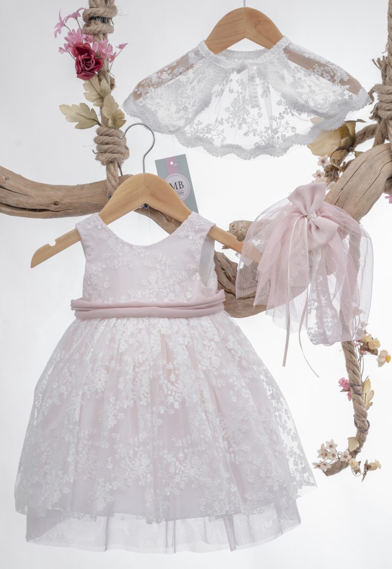 Βαπτιστικό φορεματάκι για κορίτσι Ροζ Κ56Π Mak Baby