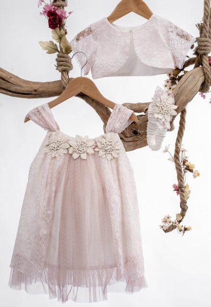Βαπτιστικό φορεματάκι για κορίτσι Ροζ Κ64Π Mak Baby