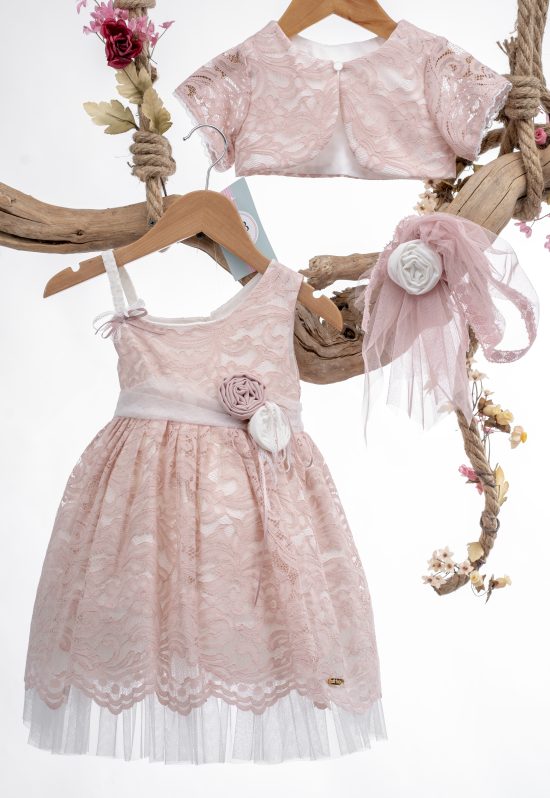 Βαπτιστικό φορεματάκι για κορίτσι Ροζ Κ67Π Mak Baby