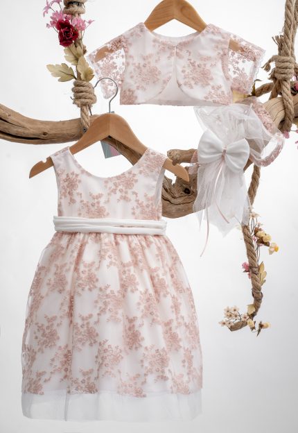 Βαπτιστικό φορεματάκι για κορίτσι Ροζ Κ75Π Mak Baby